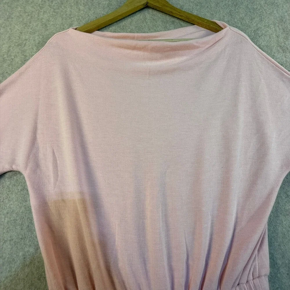 Pink Lily‎ Womens Short Sleeve Boat Neck Lounge Romper Pink Small T0628